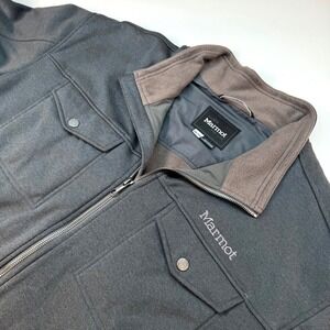 Marmot Full‎ Zip Jacket Men's Size XXL Black Outdoor Hiking Layering Essential